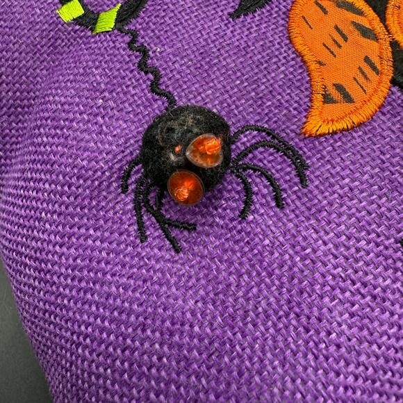Vintage Halloween Throw Pillow Purple Too Cute to Spook - Picture 8 of 8
